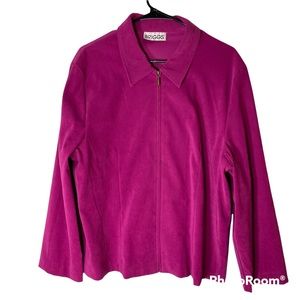 Briggs Women’s Full Zip Textured Jacket Pink